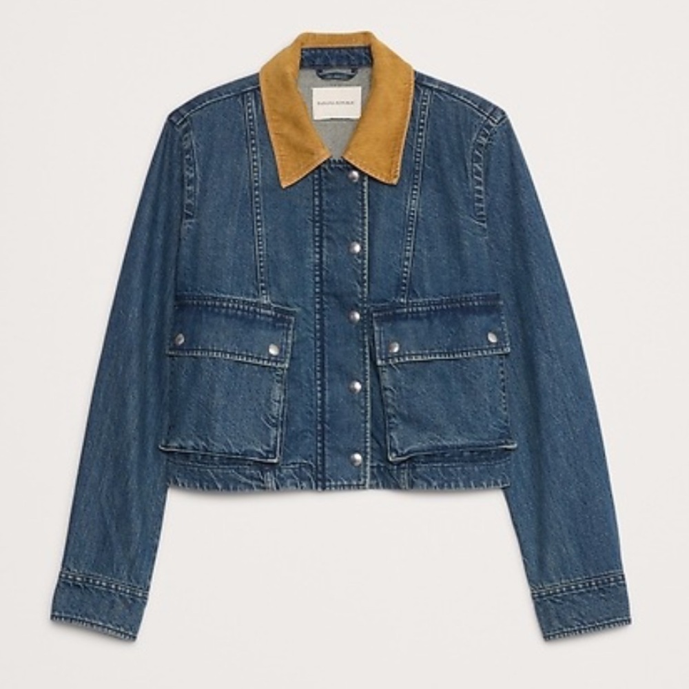 Banana Republic denim trapeze jacket - Picture 2 of 8